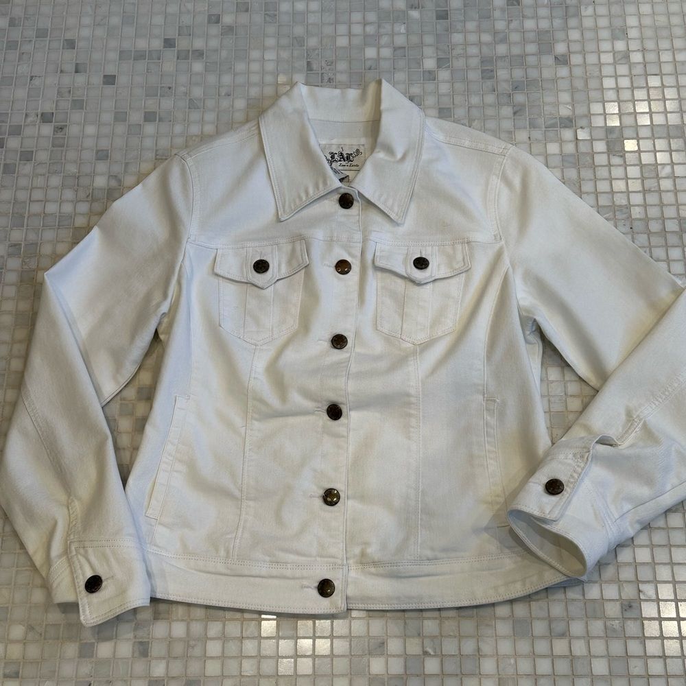 Live a Little White Denim Jean Jacket